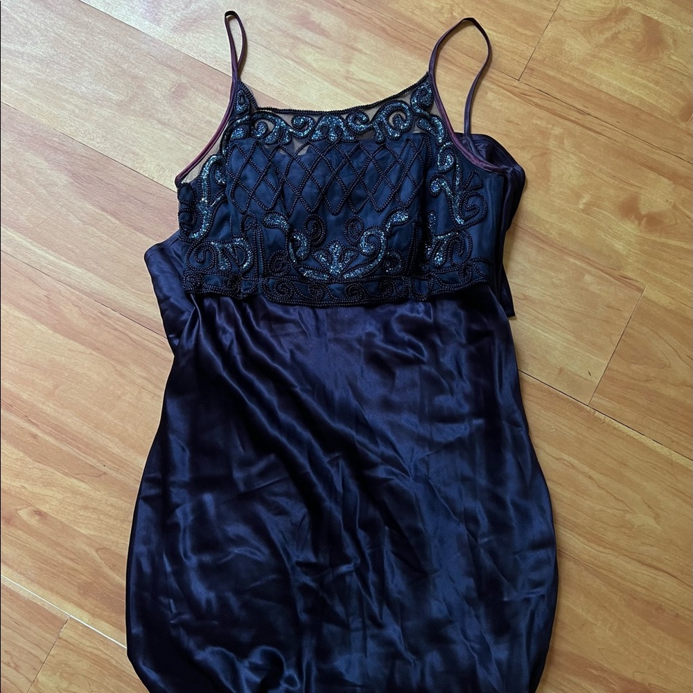 vintage 90s deep purple maxi dress